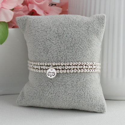 Aries Zodiac Sterling Silver Stacking Bracelet – Mia Love Drop