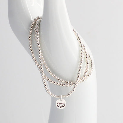 Aries Zodiac Sterling Silver Stacking Bracelet – Mia Love Drop