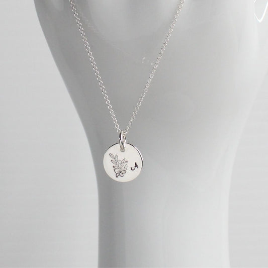 August Birth Flower Pendant Necklace – Gladiolus Bella Love Drop