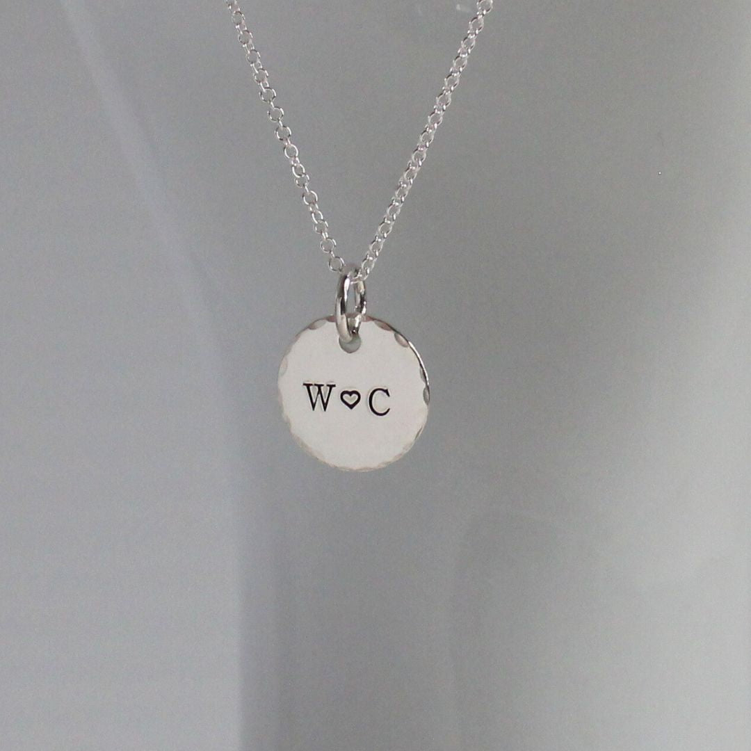 Personalized Couple's Initial Pendant Necklace - Bella Love Drop