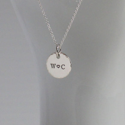 Personalized Couple's Initial Pendant Necklace - Bella Love Drop