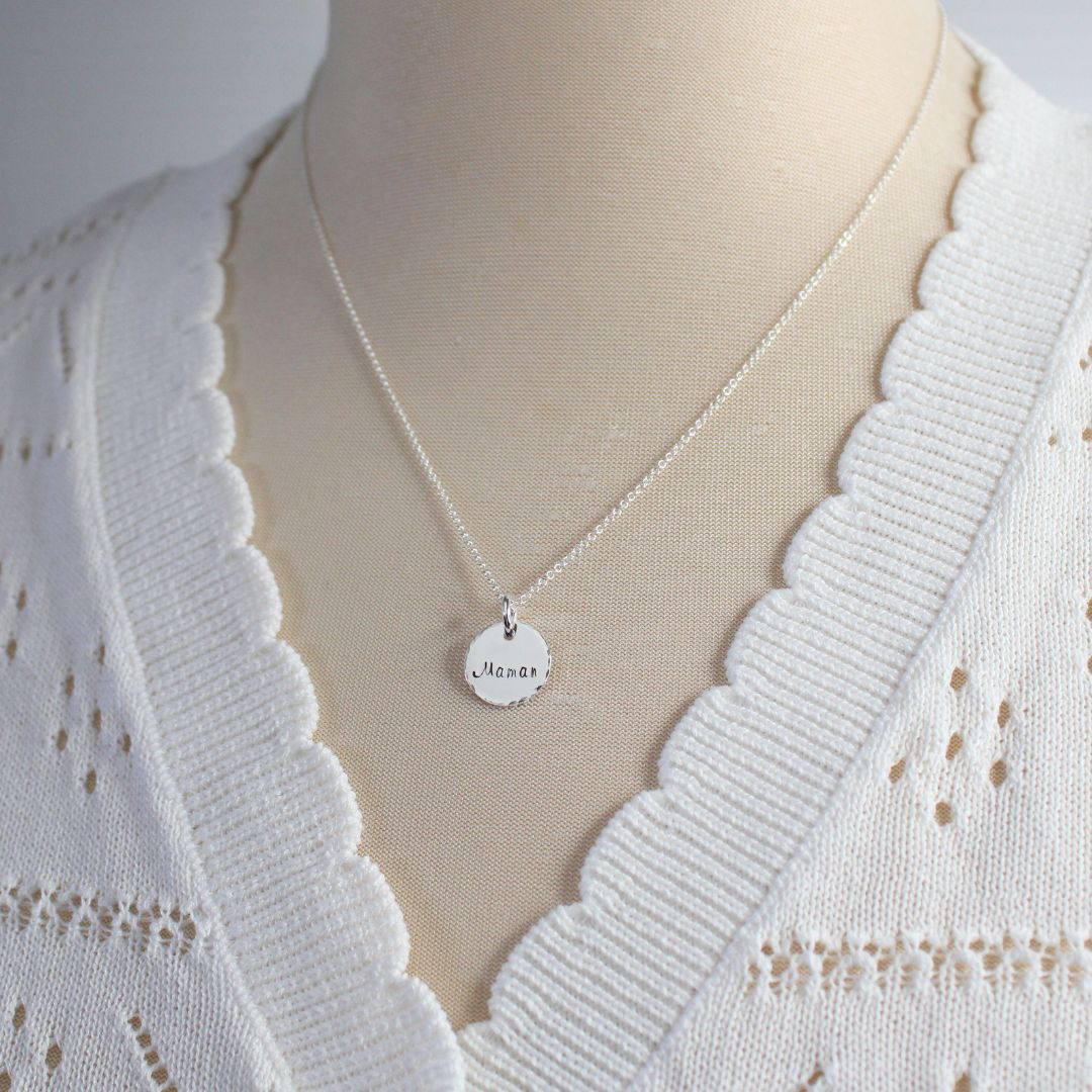 Personalized Maman Pendant Necklace