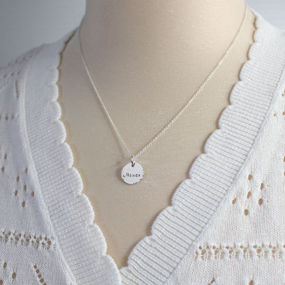 Personalized Maman Pendant Necklace