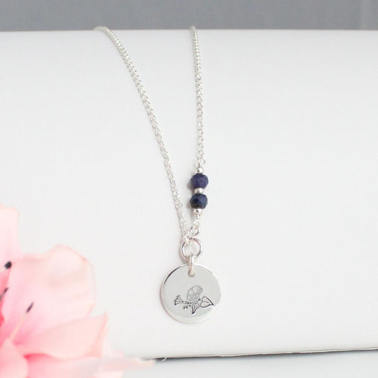 Bella Love Drop - Personalized Birth Flower Pendant Necklace