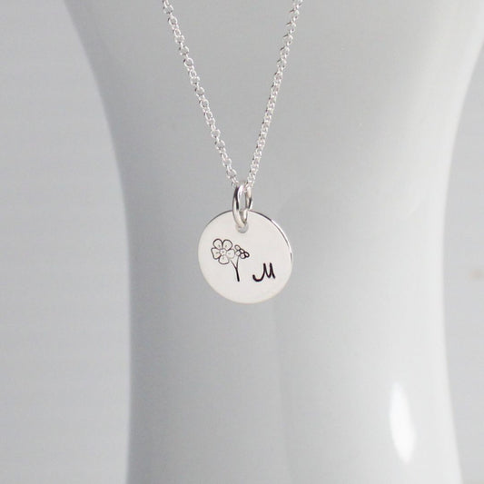 Forever Forget-me-Not- Memory Pendant Necklace
