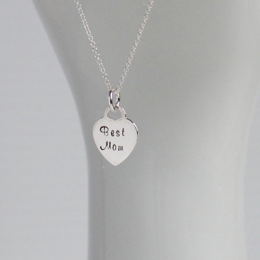 Best Mom Heart Pendant Necklace
