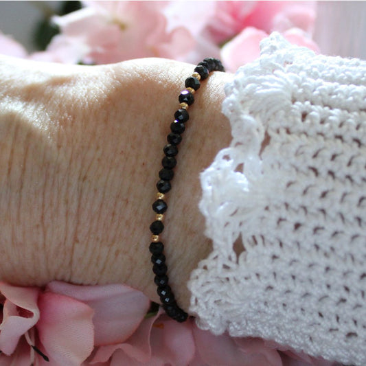 Black Spinel Gemstone Bracelet - Eclipse