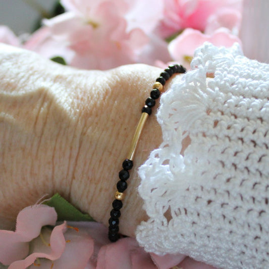 Black Onyx Gemstone Bracelet - Noir