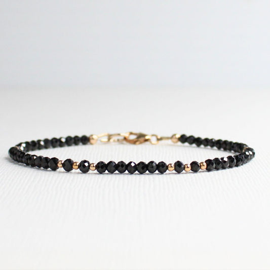 Eclipse Black Spinel Gemstone Bracelet
