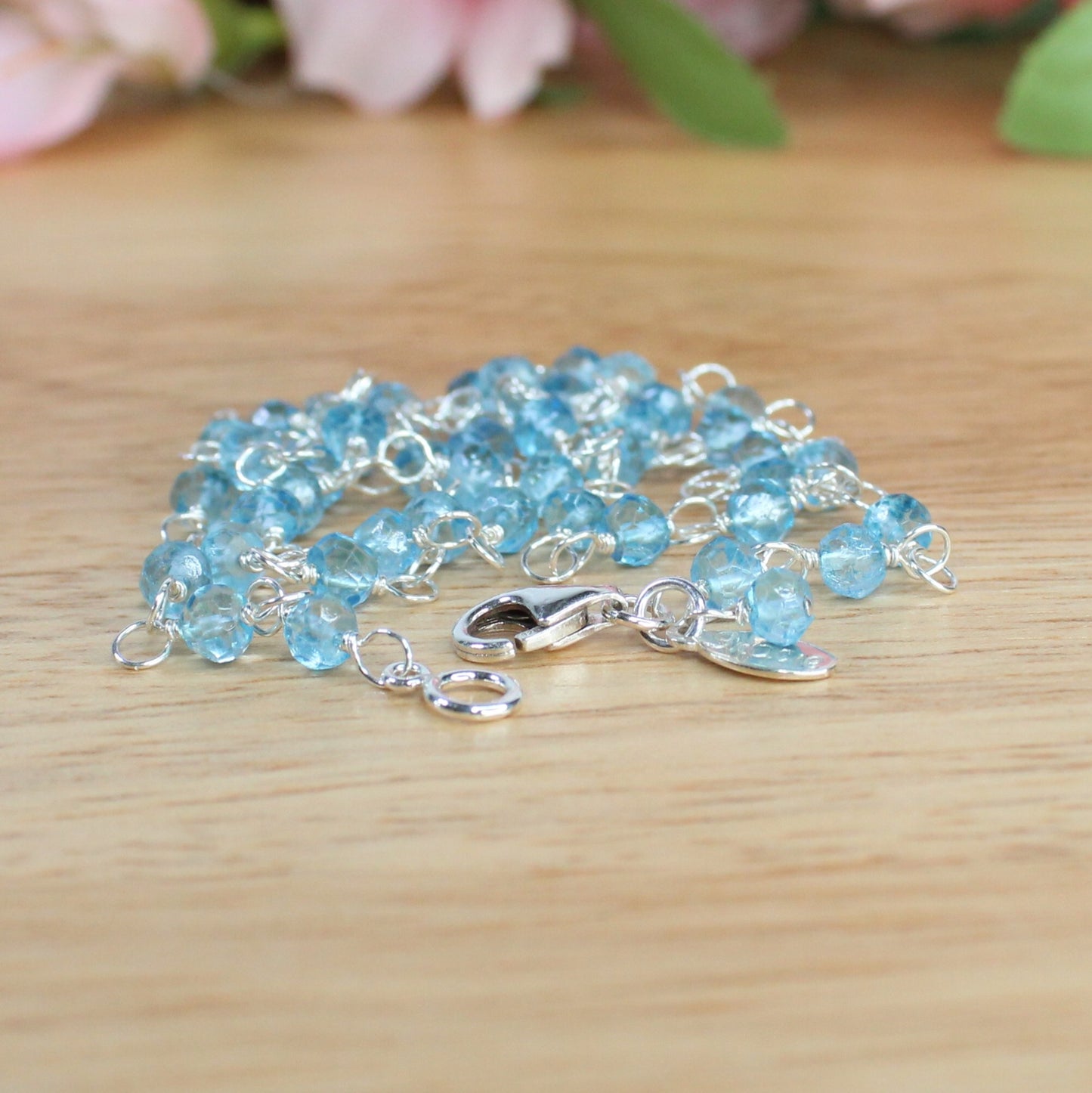 Genuine Blue Topaz Necklace - Tessa