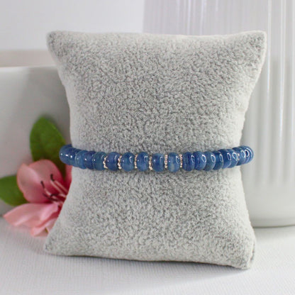 Blue Kyanite Gemstone Bracelet - Blue Serenity