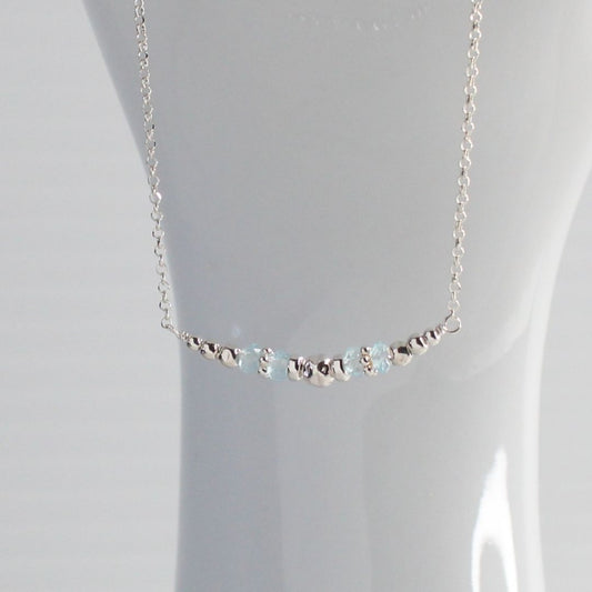 Blue Topaz December Sterling Silver Birthstone Necklace - Still