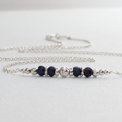 Sapphire September Sterling Silver Birthstone Necklace - Truth
