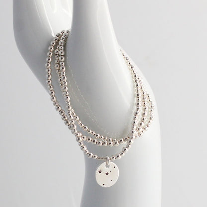 Cancer Constellation Charm Silver Bead Bracelet – Bella Love Drop