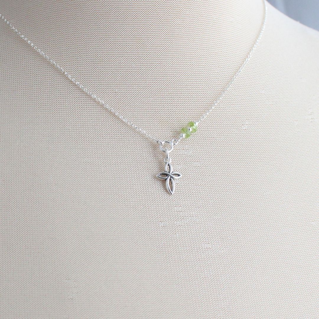 Avigayil Cross Birthstone Pendant Necklace