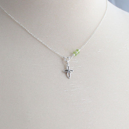 Avigayil Cross Birthstone Pendant Necklace