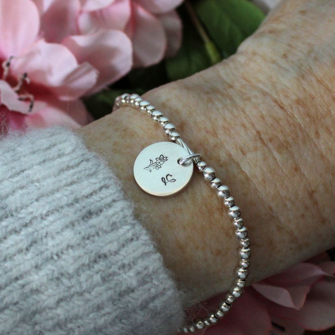 December Birth Flower Bracelet – Narcissus Bella Love Drop