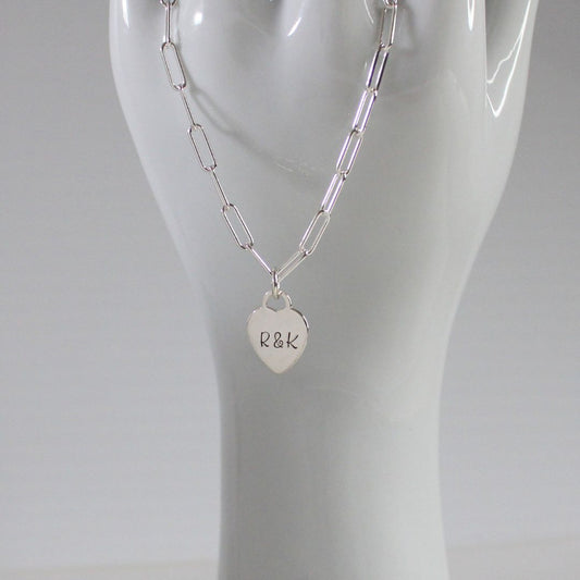 Love Bound Personalized Heart Pendant Necklace