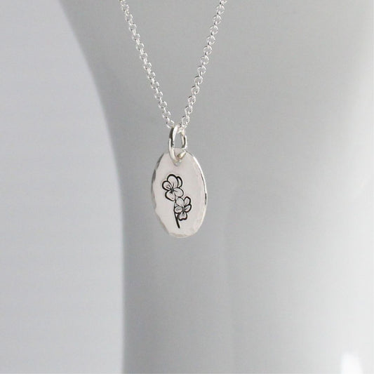 Eva Love Drop - Personalized Birth Flower Pendant Necklace