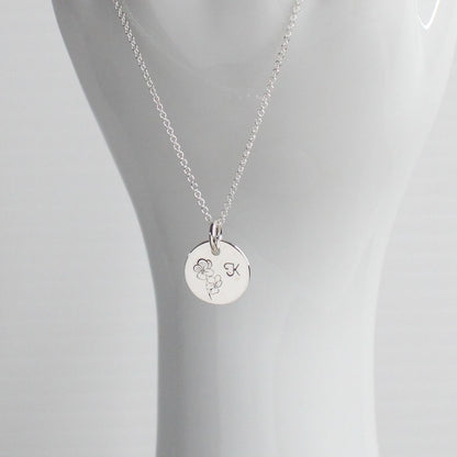 February Birth Flower Pendant Necklace – Violet Bella Love Drop
