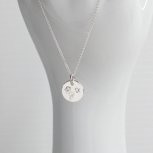 February Birth Flower Pendant Necklace – Violet Bella Love Drop