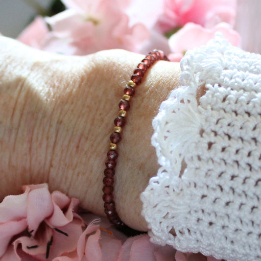 Rhodolite Garnet Gemstone Bracelet - Muse