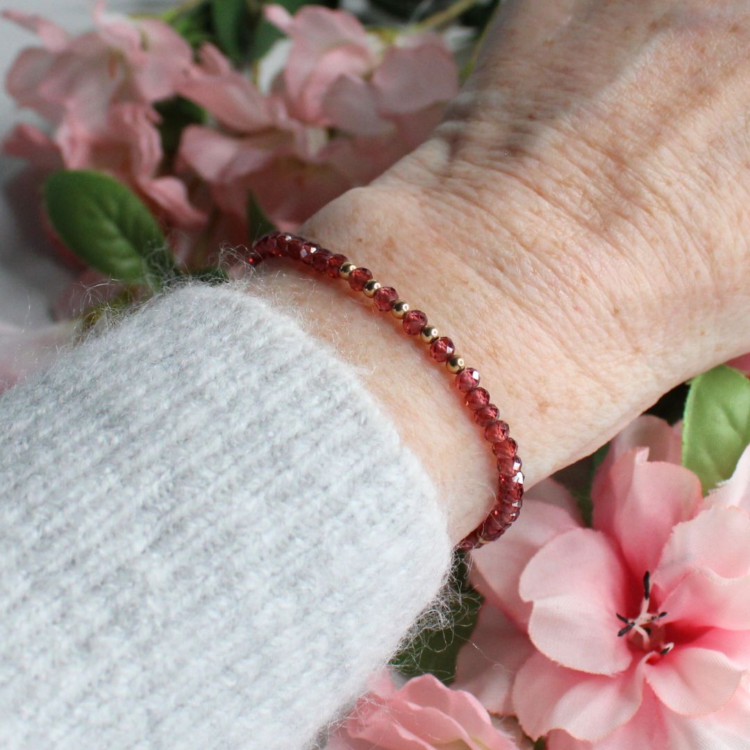 Rhodolite Garnet Gemstone Bracelet - Muse