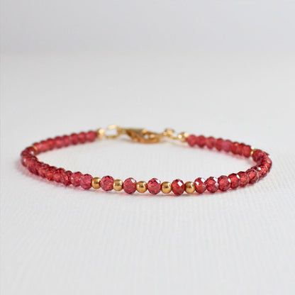 Rhodolite Garnet Gemstone Bracelet - Muse