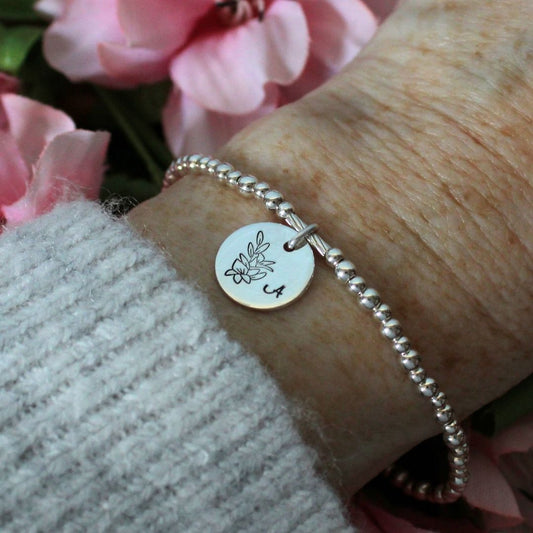 August Gladiolus Birth Flower Bracelet – Bella Love Drop