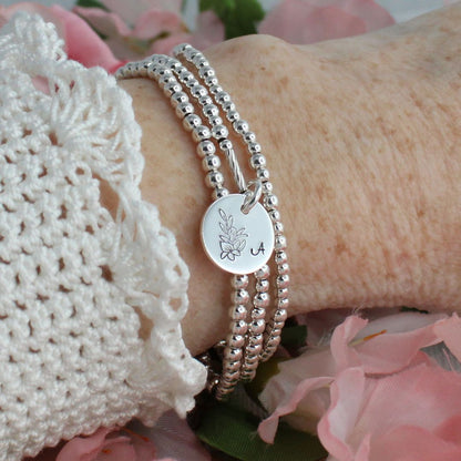 August Birth Flower Bracelet – Gladiolus Bella Love Drop