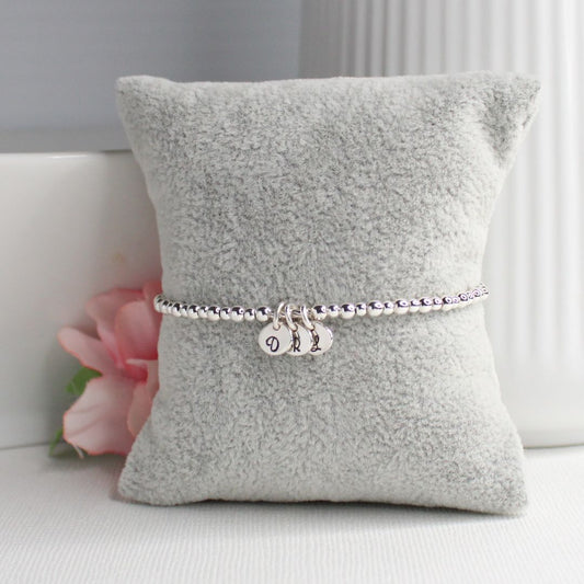Personalized Initial Ball Bead Bracelet - Ella