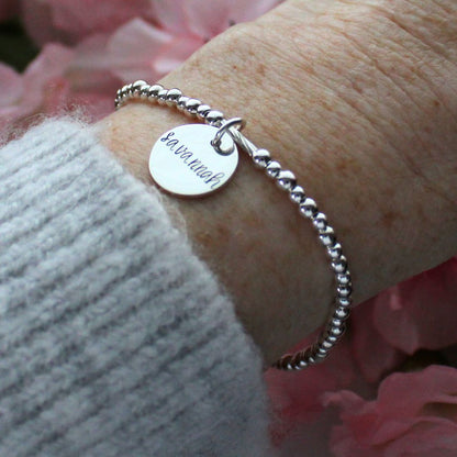Personalized Name Ball Bead Bracelet - Bella