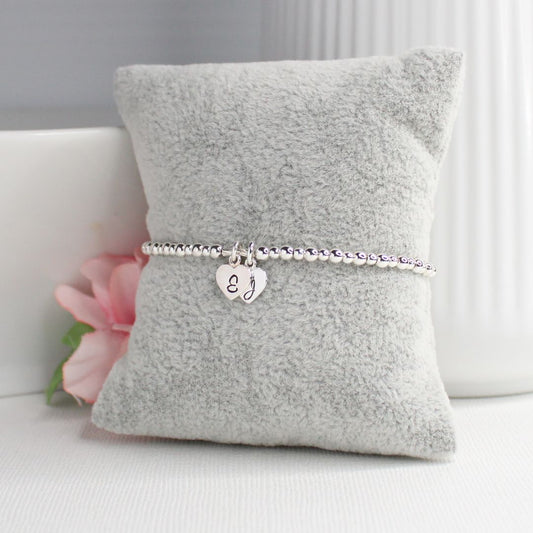 Personalized Initial Ball Bead Bracelet - Valentina