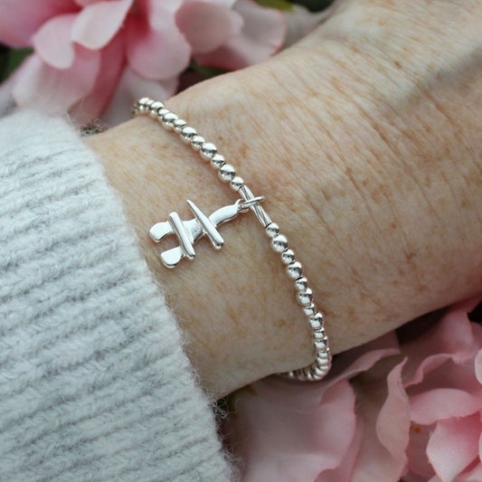 Inukshuk Charm Beaded Stacking Bracelet