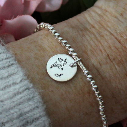 January Birth Flower Bracelet – Snow Drop Bella Love Drop