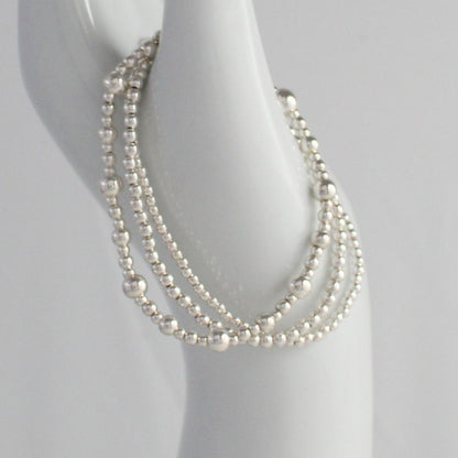 Sterling Silver Bead Stacking Bracelet - 2.5mm, 3mm, 4mm, 5mm - Verona
