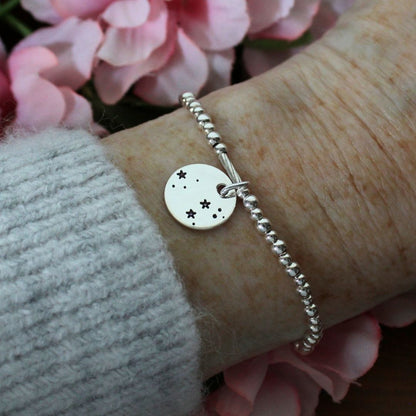 Leo Constellation Charm Silver Bead Bracelet – Bella Love Drop