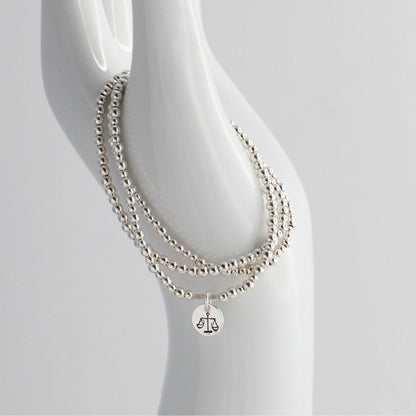 Libra Zodiac Sterling Silver Stacking Bracelet – Mia Love Drop