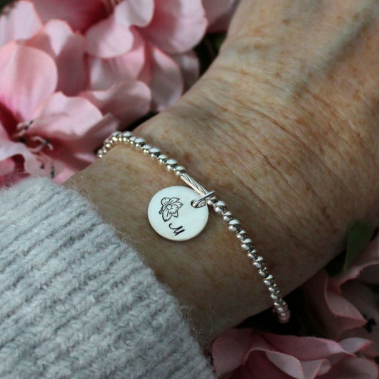 March Birth Flower Bracelet – Daffodil Bella Love Drop