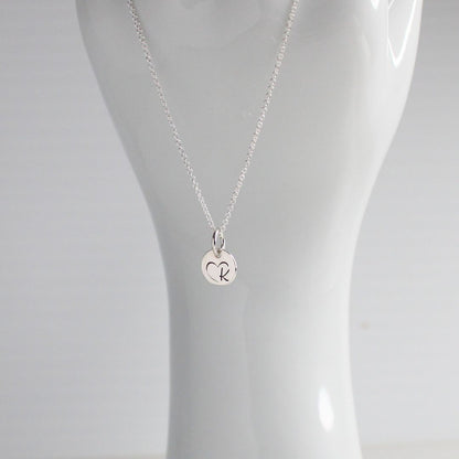 Initial in Heart Pendant Necklace - Mia Love Drop