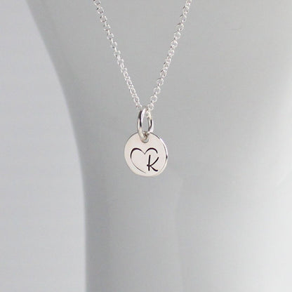 Initial in Heart Pendant Necklace - Mia Love Drop