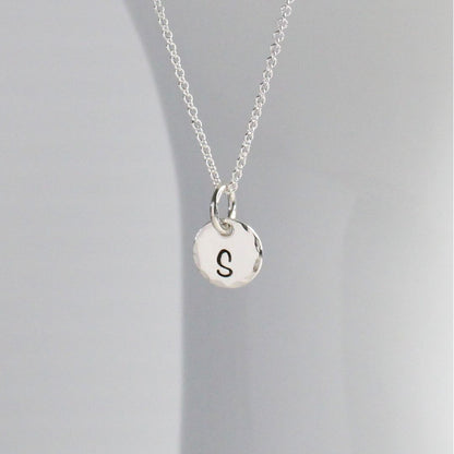 Personalized Hand Stamped Initial Pendant Necklace - Mia Love Drop