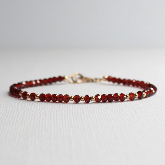 Elara Mozambique Garnet Gemstone Bracelet