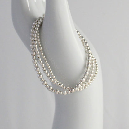 Sterling Silver Bead Stacking Bracelet - 2.5mm, 4mm - Torino