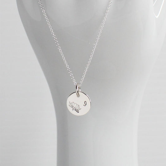 November Birth Flower Pendant Necklace – Chrysanthemum Bella Love Drop