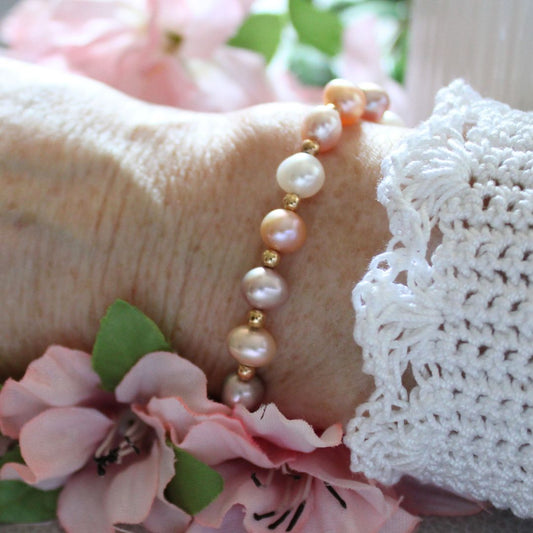 Pastel Freshwater Pearl Bracelet - Elysian