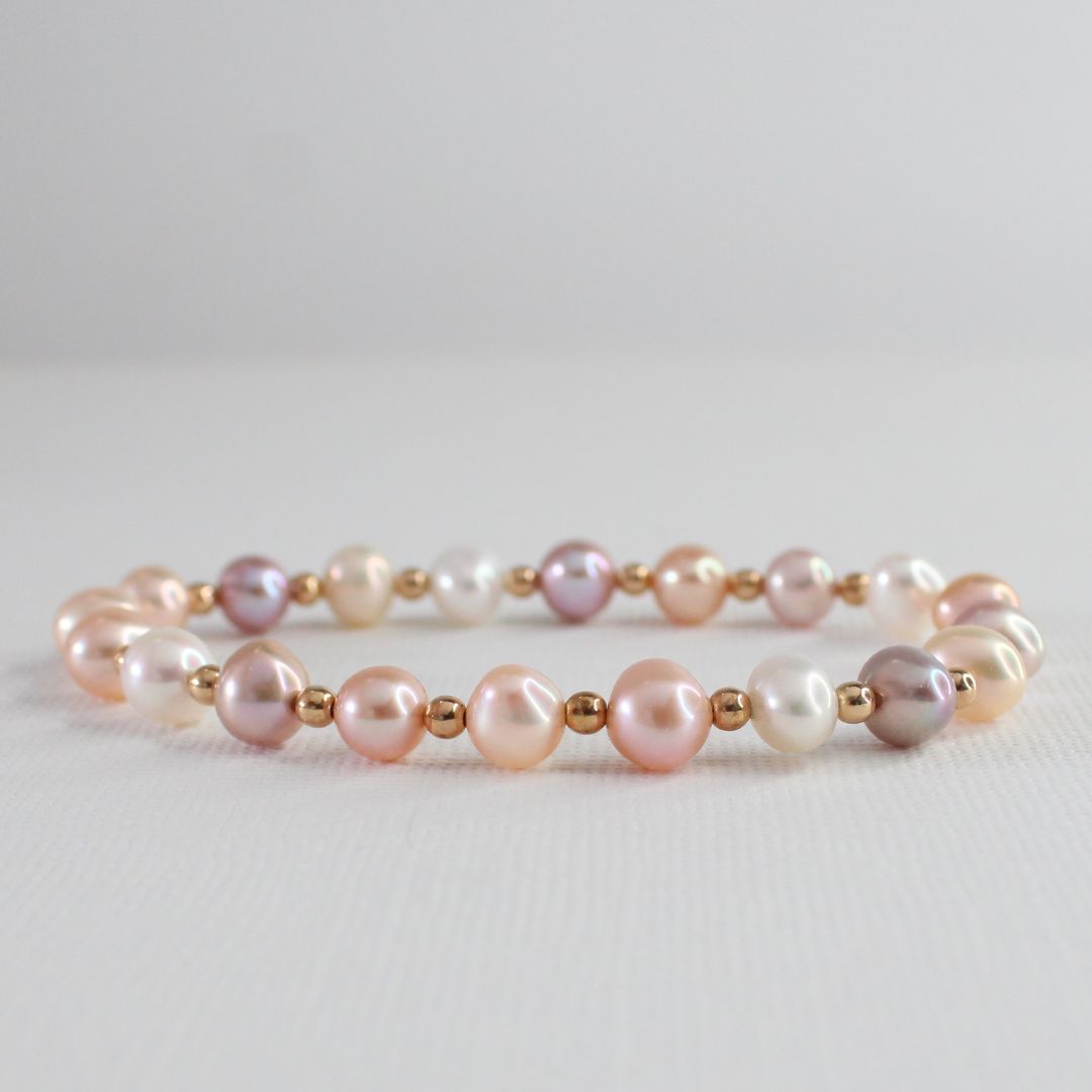 Pastel Freshwater Pearl Bracelet - Elysian