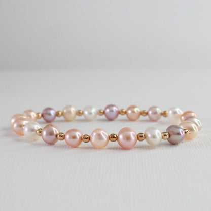 Pastel Freshwater Pearl Bracelet - Elysian