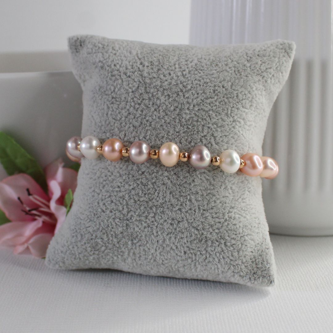 Pastel Freshwater Pearl Bracelet - Elysian