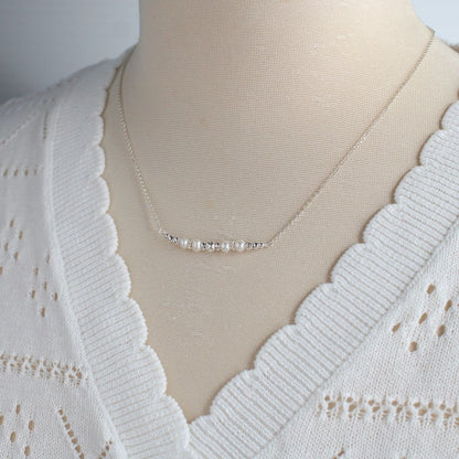 Pearl June Birthstone Sterling Silver Necklace - Grace